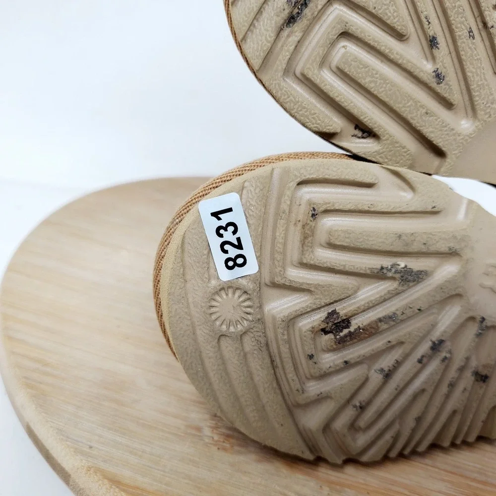 UGG Boots Kids 7 Neumel Brown Suede Shearling Chukka Shoes Little Boy‎ Toddler